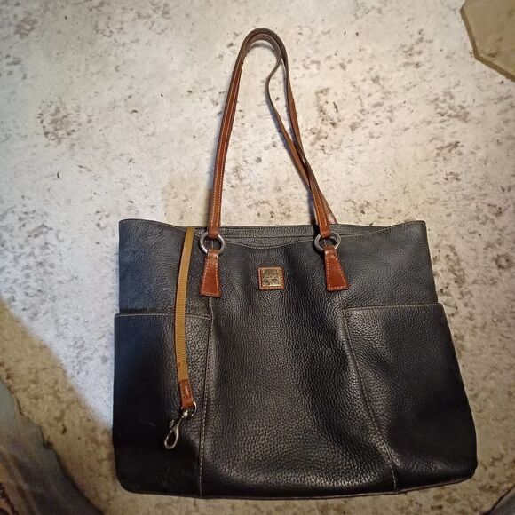 Dooney & Burke Pebbled Leather Hobo Tote Handbag - Picture 8 of 8